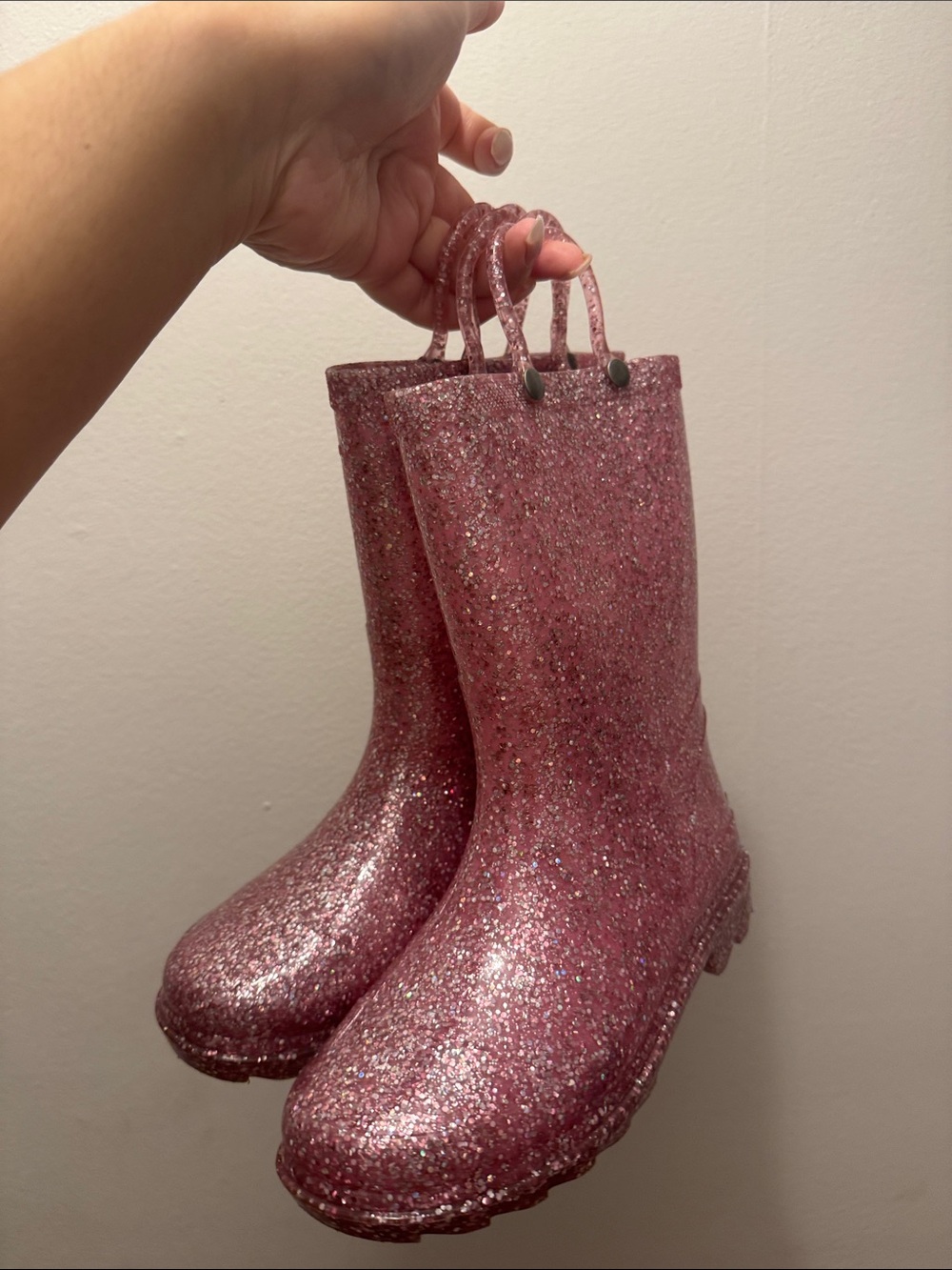 Kids Sparkle Pink Glitter Rain Boots - Brand:western chief